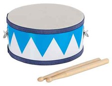 Tambour pour Enfants en Bois de Musique Joet Musical Batterie avec Baguettes Blu