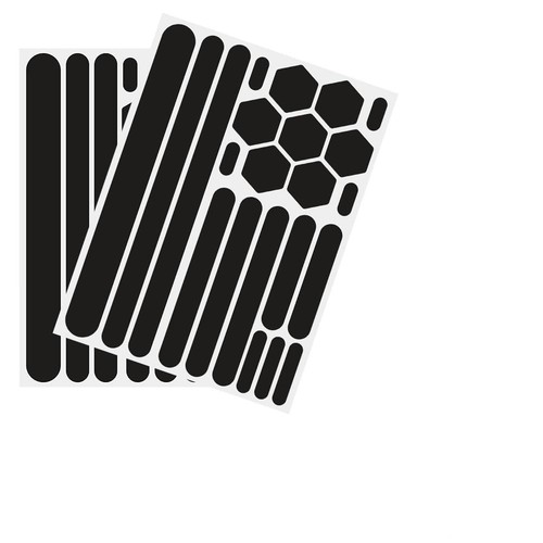 Bandes stickers noirs - stickers,