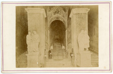Italie, Rome, Escalier allant de Saint-Pierre au Palais du Vatican, ca.1880, vin