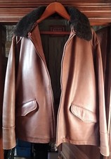 Veste Aviateur Marlboro cuir marron vieilli. 