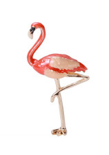Broche émaillée Flamant