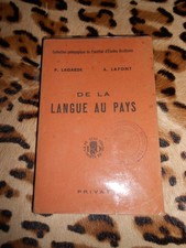 LAGARDE, LAFONT : De la langue