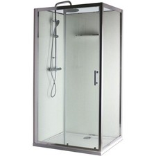 Paroi de Douche avec Panneaux de Fond en Verre Blanc ALTERNA Concerto 2 Porte C