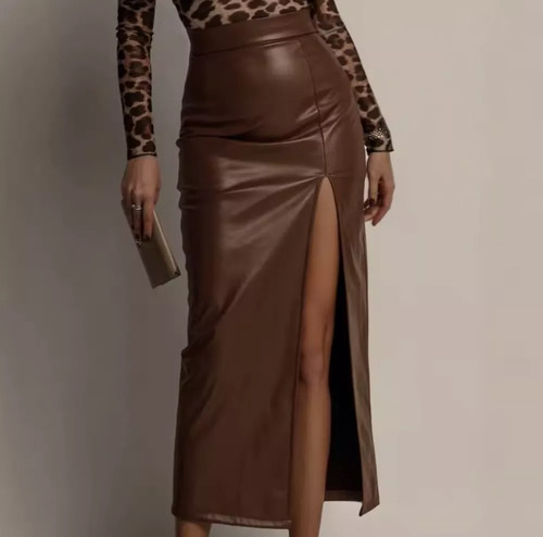 Jupe longue marron - marron, taille