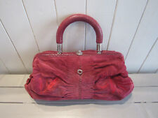 SAC A MAIN EN DAIM BORDEAUX