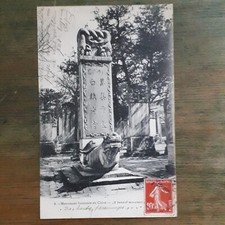 CPA CHINE MONUMENT FUNERAIRE AFFRANCHIE TIMBRE FRANCAIS
