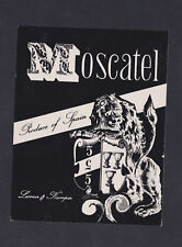 Ancienne  étiquette Alcool Espagne BN57588 Moscatel Lion 