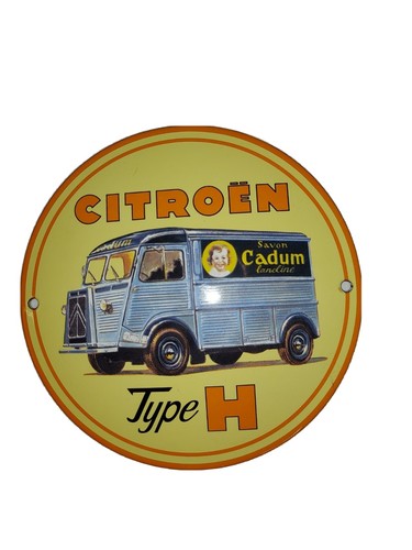 Plaque émaillée citroën - émaillée,