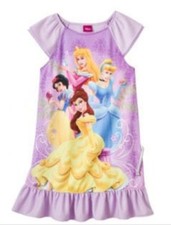 ROBE CHEMISE DE NUIT 4 PRINCESSES DISNEY 5-6 ans BELLE AURORE B.NEIGE CENDRILLON