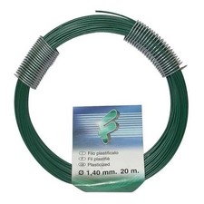 Fil fer plastifié vert 1,4 mm – Rouleau 20 m