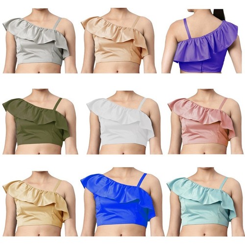 Blouse rembourrée satin - en,