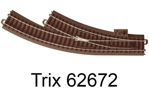Trix aiguillage courbe - courbe, à