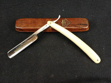 Ancien rasoir Coupe Choux CC - SOLINGEN PUMA 39 5/8 - étui bakélite bois vintage