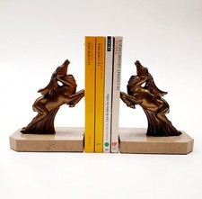 Hippolyte Moreau Dit Franjou Serre-livres Sculpture Cerfs Signé Art Deco