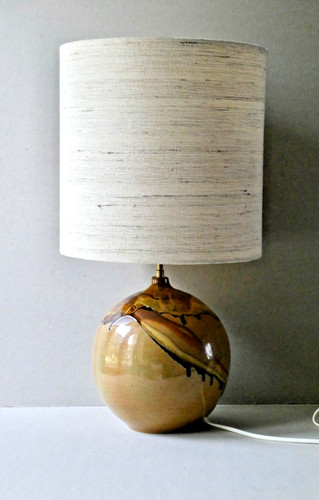Lampe grès signée jean - lampe, signée,