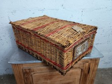 Caisse de champagne Billecart Salmon début XXème en osier vintage