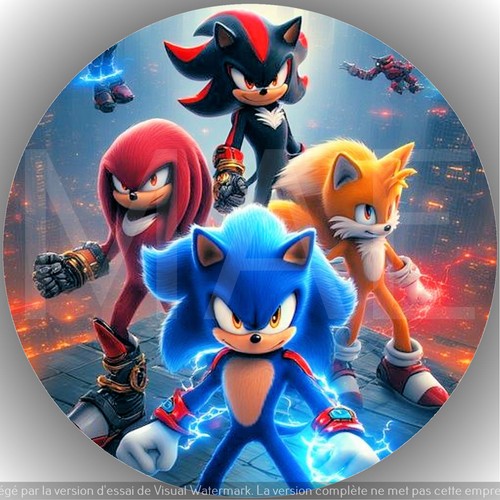 Sonic décoration gâteau - sonic.,