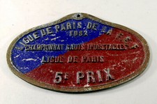 PLAQUE OVALE, CONCOURS HIPPIQUE Paris, CSO, FEF, 1982, cheval, équitation