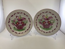 Paire D’assiette Coq Au Panier Luneville