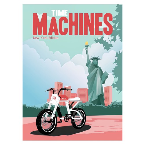 Affiche urbaine vélo rétro - affiche,