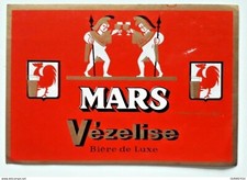 superbe étiquette Bière de luxe Lorraine MARS VEZELISE brasserie coq