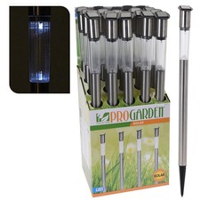 Lampe de jardin solaire LED Pro garden 3x70 cm acier inoxydable