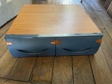 Boîte De Rangement VHS,Cassettes Vidéos,2 Tiroirs,24 Emplacements,Vintage, Bois