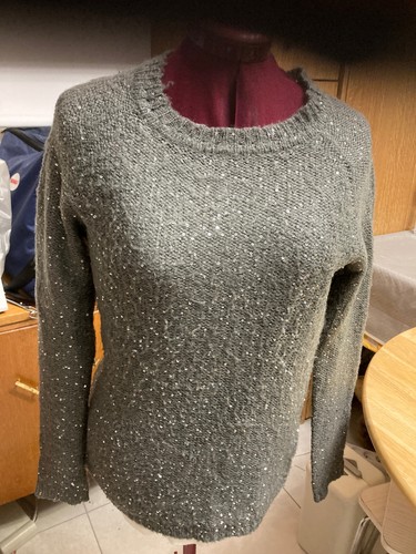 Pull gris paillettes mango - pull, à