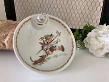 824⚜️ Ancienne Assiette Bébé Chauffante à Bouillie en Porcelaine France Cla