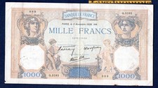 1000 Francs Cérès Mercure