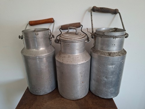 Anciens pot lait bidon - x3,