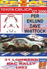 DECAL TOYOTA CELICA 2000 GT