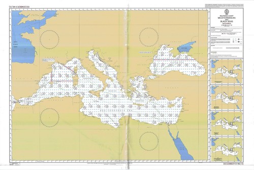 Carte marine murale - de, routage
