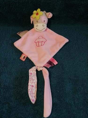 Doudou plat vache - , rose
