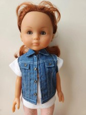 Veste jean sans manche poupée
