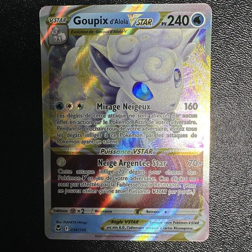 Carte pokémon goupix alola - pokémon, d'alola