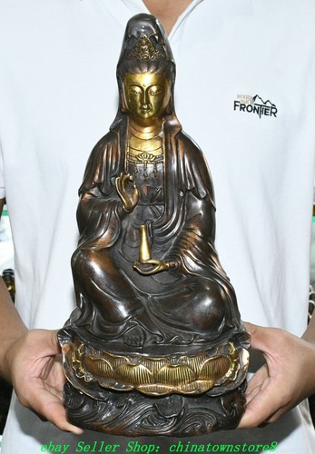 Old chinese bronze gilt - 10"old,