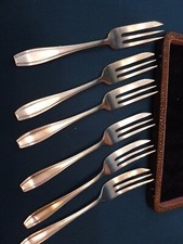 6 CUILLERES A GATEAU/ARGENT/POINCON COURONNE EP COURONNE/NS/POIDS 90gr/AVEC ETUI