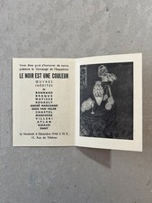 Maeght Matisse - Carton d'invitation expo 1949 Le Noir est une couleur