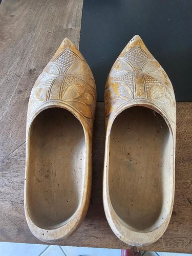 Ancien sabot bois rustique - ancien,