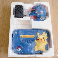 Console Nintendo 64 N64 Japon NTSC-J Pikachu Bleu & Jaune Pokemon Unused