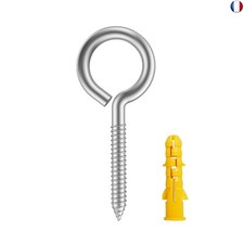 Lot de 20 petits ?illets en acier inoxydable 304 de 5,1 cm avec crochet robuste