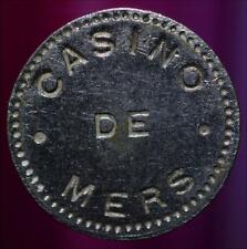 Casino MERS-LES-BAINS 75c Poker Chip Vintage Old Token France Ancien Jeton Jeu