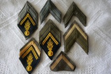 lot insignes écussons grades gendarmerie mobile modèle 1945 anciens