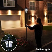 Lampe De Cheminée D'Extérieur À LED Blanche Claire À Tête Unique Solaire 2,1 M