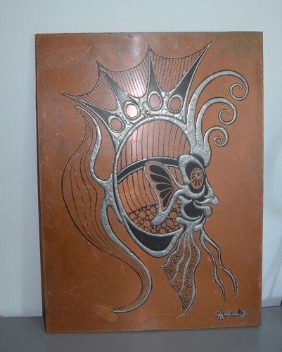 Grand tableau cuivre etain - grand,