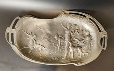Ancien grand plat - grand, etain