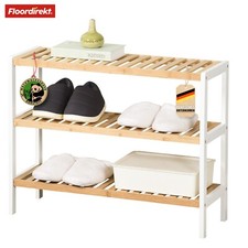 Étagère À Chaussures En Bambou, Rangement De Chaussures Élégant Michigan