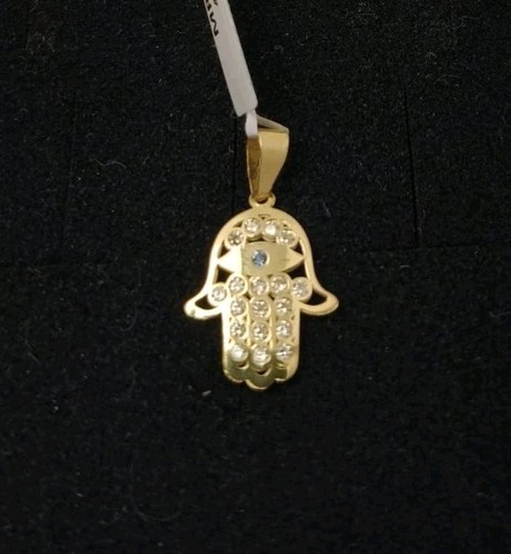 Pendentif 18k 750 mls main - or,