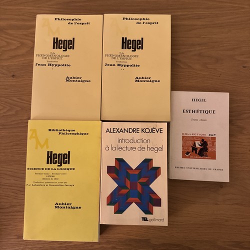Lot livres de hegel - de,